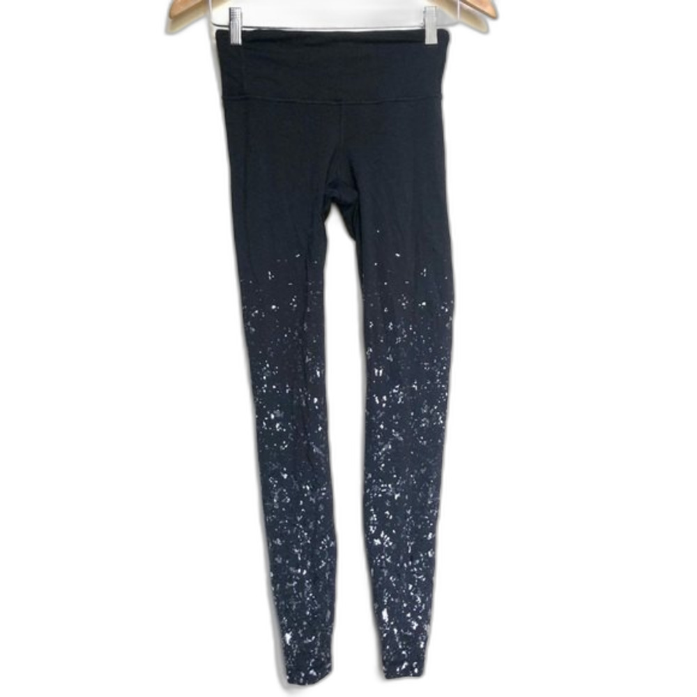 Lululemon Speckle Shine Speed Wunder Tights Size 4 Workout Gym Outdoor